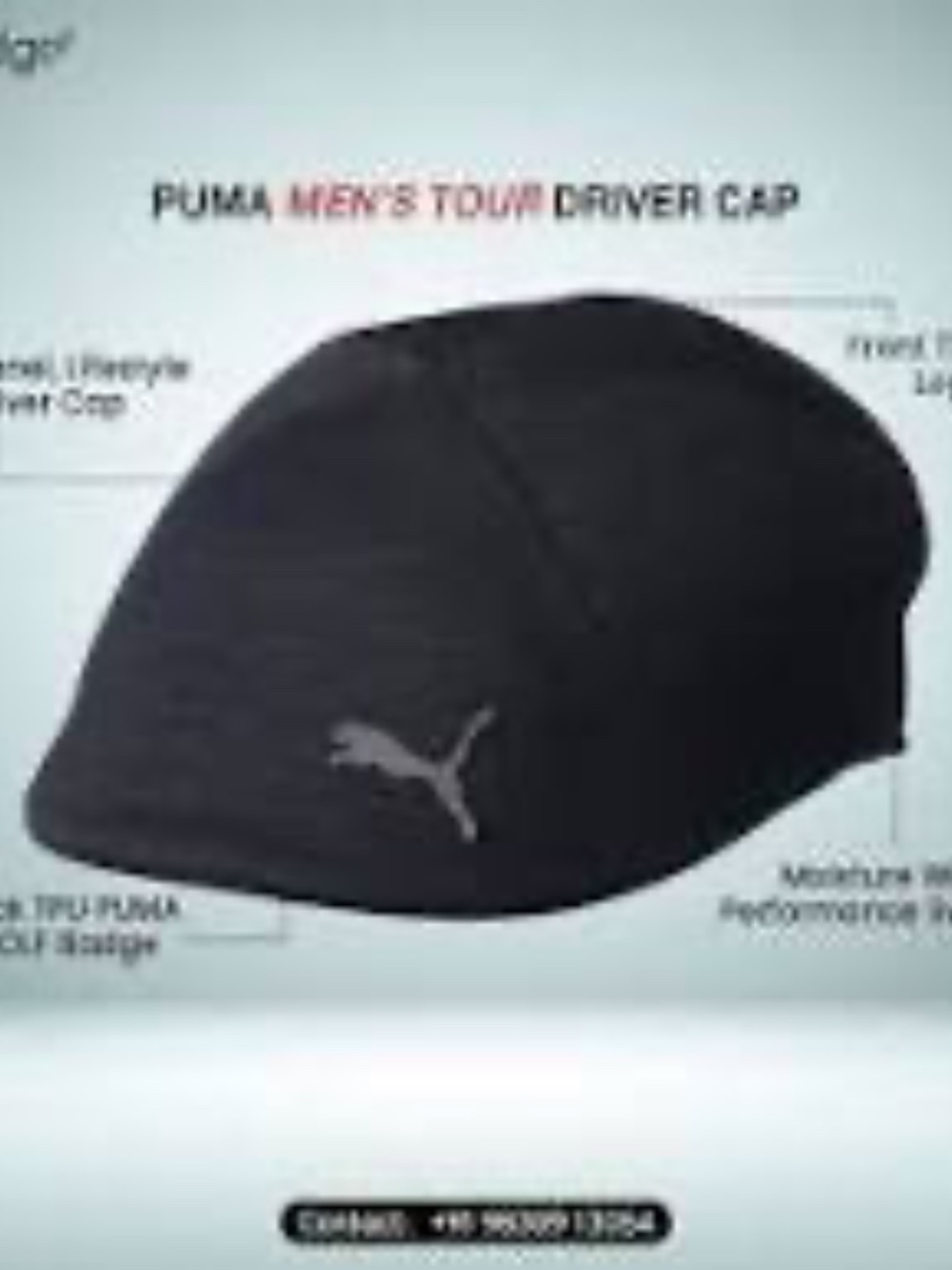 NWT PUMA Men's Golf 2019 Driver Cap Black